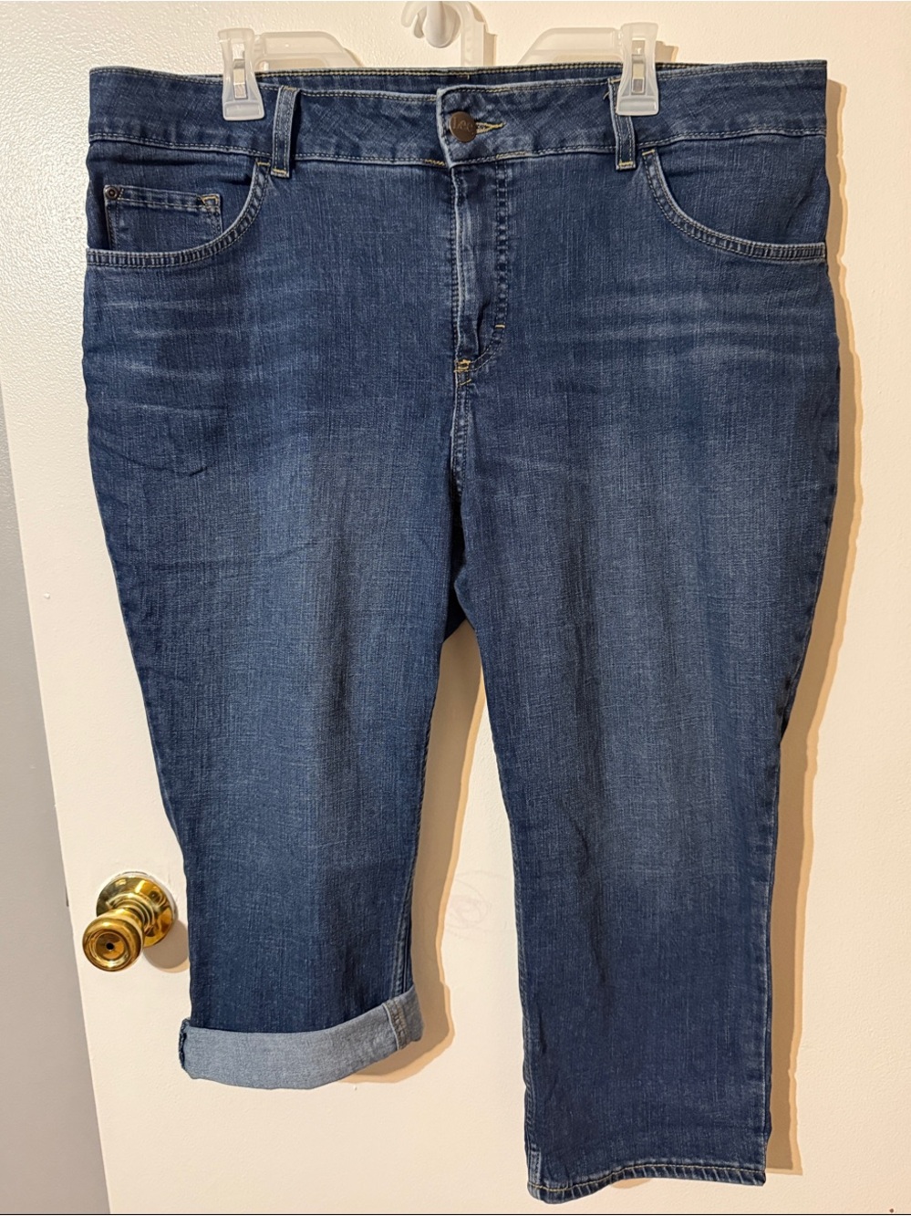 Lee Dark Blue Cropped Capri Jeans
